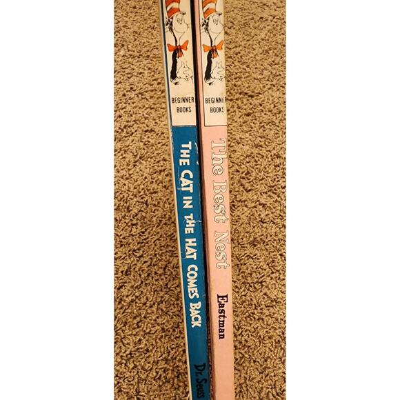 1958 Dr Seuss The Cat In The Hat Comes Back B-2 And 1968 The Best Nest B-51 - Picture 2 of 16